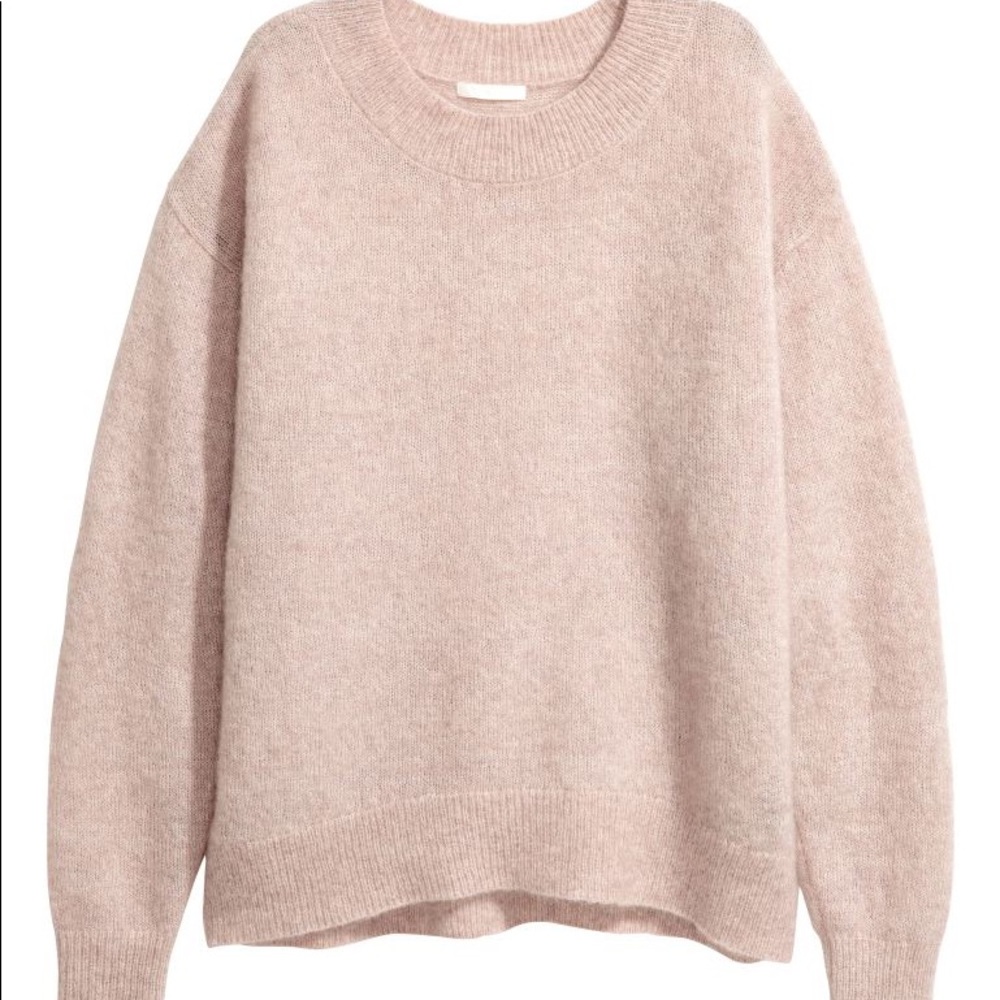 Mohair blend light pink H&M sweater
